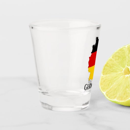 Deutschland Flag Karte Schnapsglas (Links)