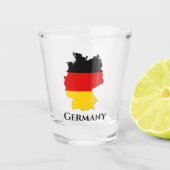 Deutschland Flag Karte Schnapsglas (Vorderseite)