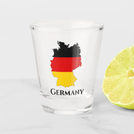 Deutschland Flag Karte Schnapsglas