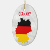 Deutschland - Flag - Karte Weihnachten Keramik Ornament (Links)