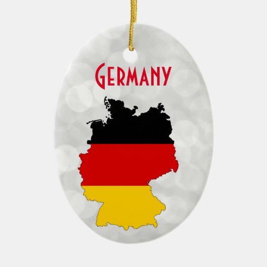 Deutschland - Flag - Karte Weihnachten Keramik Ornament (Vorne)