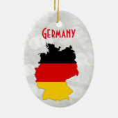 Deutschland - Flag - Karte Weihnachten Keramik Ornament (Hinten)