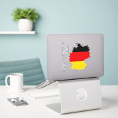 Deutschland Flag Map Kontur Aufkleber (Laptop auf Schreibtisch)