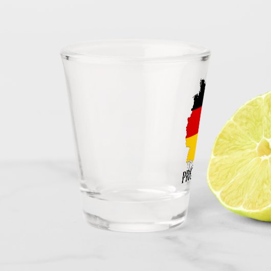 Deutschland Flag Map Prost Cheers Schnapsglas (Links)