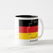 DEUTSCHLAND FLAG MAP Scripture Maßgeschneidert Whi Zweifarbige Tasse (VorderseiteRechts)