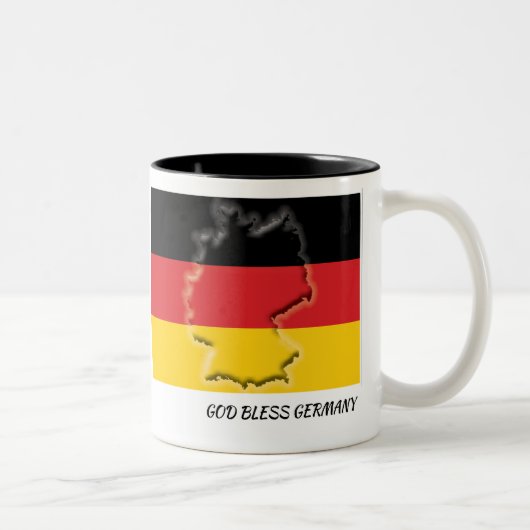 DEUTSCHLAND FLAG MAP Scripture Maßgeschneidert Whi Zweifarbige Tasse (Rechts)