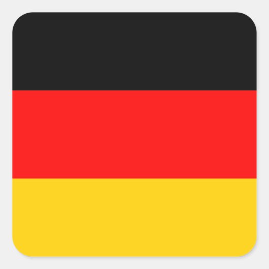 Deutschland Flag-Platz-Aufkleber Quadratischer Aufkleber (Vorderseite)