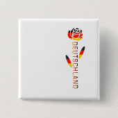Deutschland Flag-Rose Button (Vorderseite)