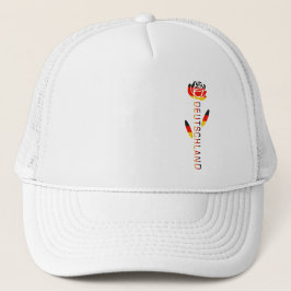 Deutschland Flag-Rose Truckerkappe