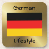 Deutschland - Flag+Text-Untersetzer Untersetzer (Vorderseite)