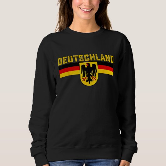 Deutschland Flagge Adler Deutsche Männer Sweatshirt (Vorderseite)
