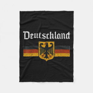 Deutschland-Flagge-Adler-Vintage-Deutsches-Erbe-St Fleecedecke