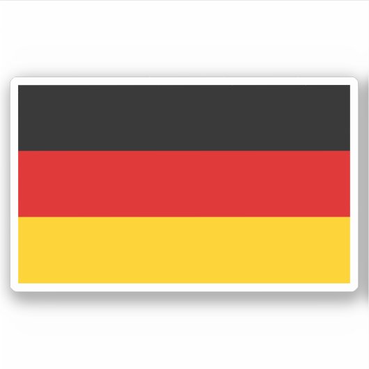 Deutschland-Flagge Aufkleber (Vorderseite)
