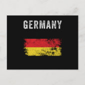 Deutschland-Flagge beschädigt - deutsche Flagge Postkarte (Vorderseite)