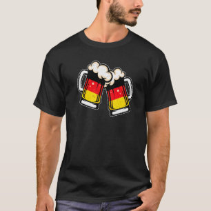 Deutschland-Flagge Bierkrug Cooles deutsches Bier T-Shirt