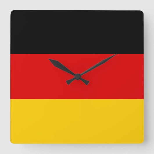 Deutschland-Flagge - Deutschland Quadratische Wanduhr (Vorderseite)