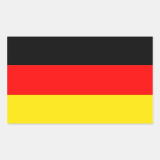 Deutschland: Flagge Deutschlands Rechteckiger Aufkleber (Vorderseite)