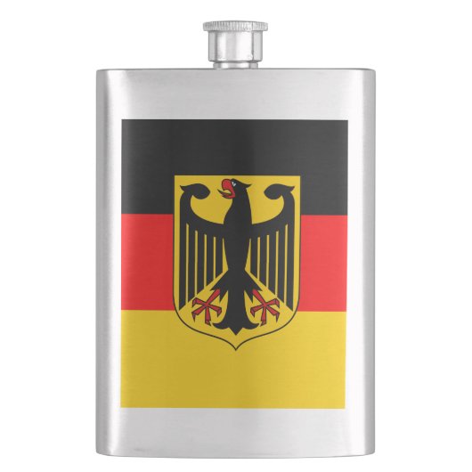 Deutschland-Flagge Flachmann (Vorderseite)