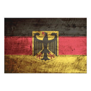 Deutschland - Flagge für Altholzkörner Fotodruck