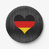 Deutschland-Flagge gefärbt Pappteller (Vorderseite)