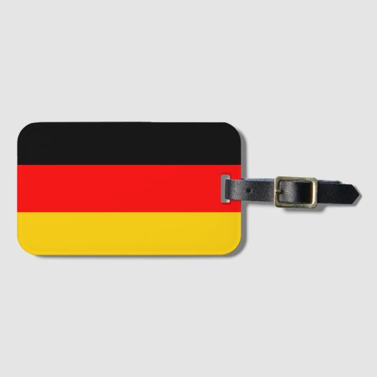 Deutschland-Flagge Gepäckanhänger (Vorderseite (Horizontal))