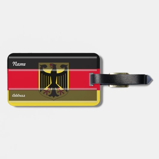 Deutschland-Flagge Gepäckanhänger (Rückseite horizontal)