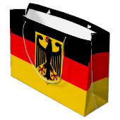 Deutschland-Flagge Große Geschenktüte (Rückseite Schrägansicht)