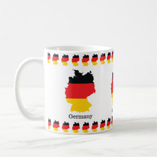 Deutschland-Flagge in der Karte Souvenir-Design Kaffeetasse