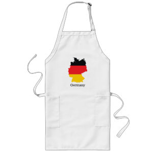 Deutschland-Flagge in der Karte Souvenir-Design Lange Schürze