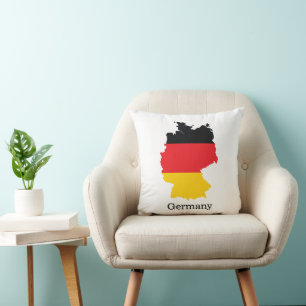 Deutschland-Flagge in Karten-Souvenir-Design Kissen
