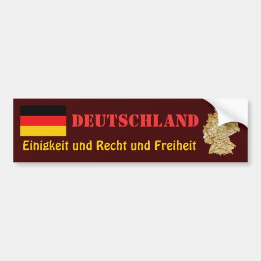 Deutschland-Flagge + Karten-Autoaufkleber Autoaufkleber (Vorne)