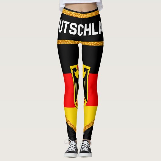 Deutschland-Flagge Leggings (Vorderseite)
