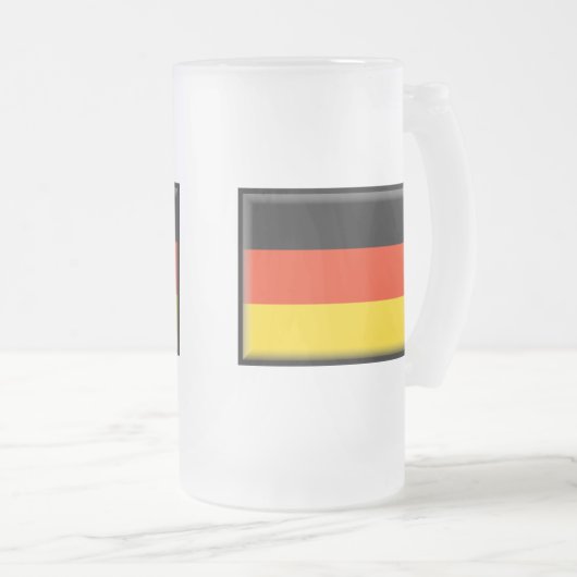 Deutschland-Flagge Mattglas Bierglas (VorderseiteRechts)
