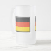 Deutschland-Flagge Mattglas Bierglas (Vorderseite Links)