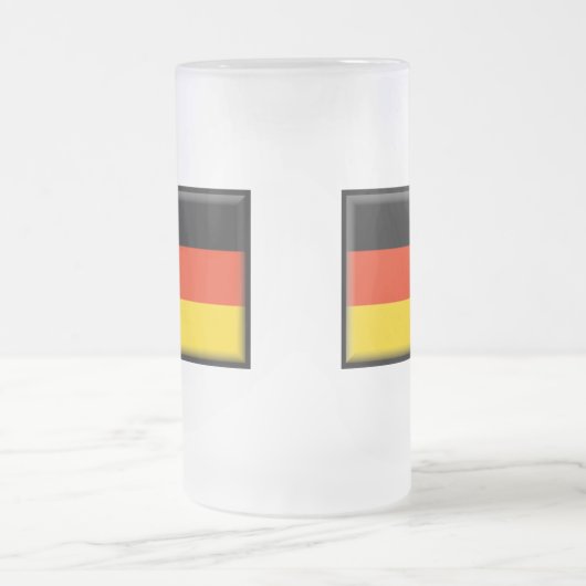 Deutschland-Flagge Mattglas Bierglas (Mittel)