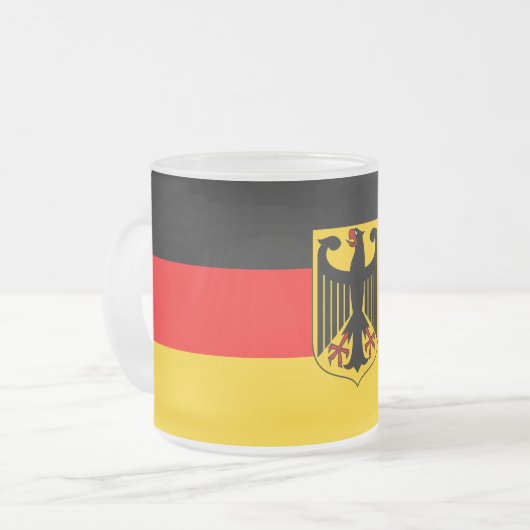 Deutschland-Flagge Mattglastasse (Vorderseite Links)