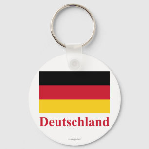 Deutschland-Flagge mit Namen auf Deutsch Schlüsselanhänger
