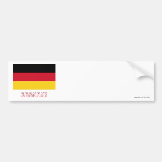 Deutschland-Flagge mit Namen Autoaufkleber (Vorne)