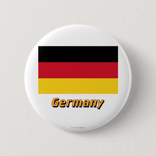 Deutschland-Flagge mit Namen Button (Vorderseite)