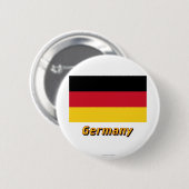 Deutschland-Flagge mit Namen Button (Vorne & Hinten)