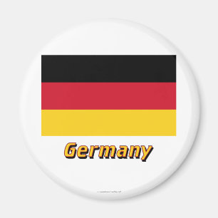 Deutschland-Flagge mit Namen Magnet