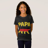 Deutschland Flagge Papa Bär Deutscher Vater Vatert T-Shirt (Vorne ganz)