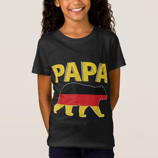 Deutschland Flagge Papa Bär Deutscher Vater Vatert T-Shirt (Vorderseite)