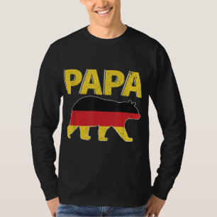 Deutschland Flagge Papa Bär Deutscher Vater Vatert T-Shirt