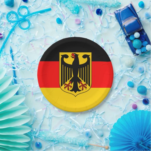 Deutschland-Flagge Pappteller (Party)