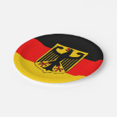 Deutschland-Flagge Pappteller (Schrägansicht)