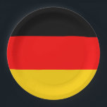 Deutschland-Flagge Pappteller<br><div class="desc">Deutschland Flaggenpapierplatine. Sie können Ihren eigenen Text oder Ihre eigene Grafik hinzufügen,  indem Sie auf "Weiter anpassen" klicken</div>