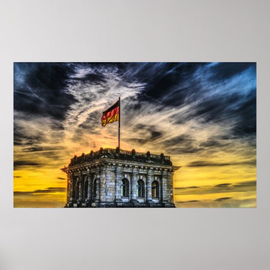 Deutschland-Flagge Poster (Vorne)