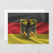 Deutschland-Flagge Postkarte (Vorne/Hinten)