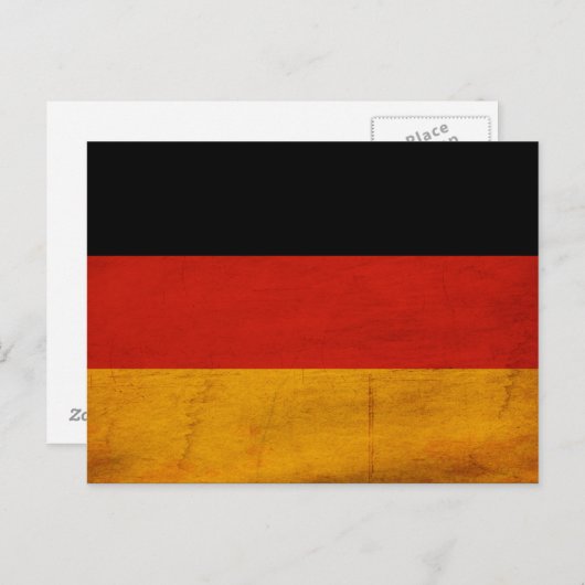 Deutschland-Flagge Postkarte (Vorne/Hinten)